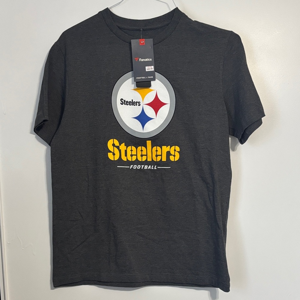 Fanatics Charcoal Steelers Tee